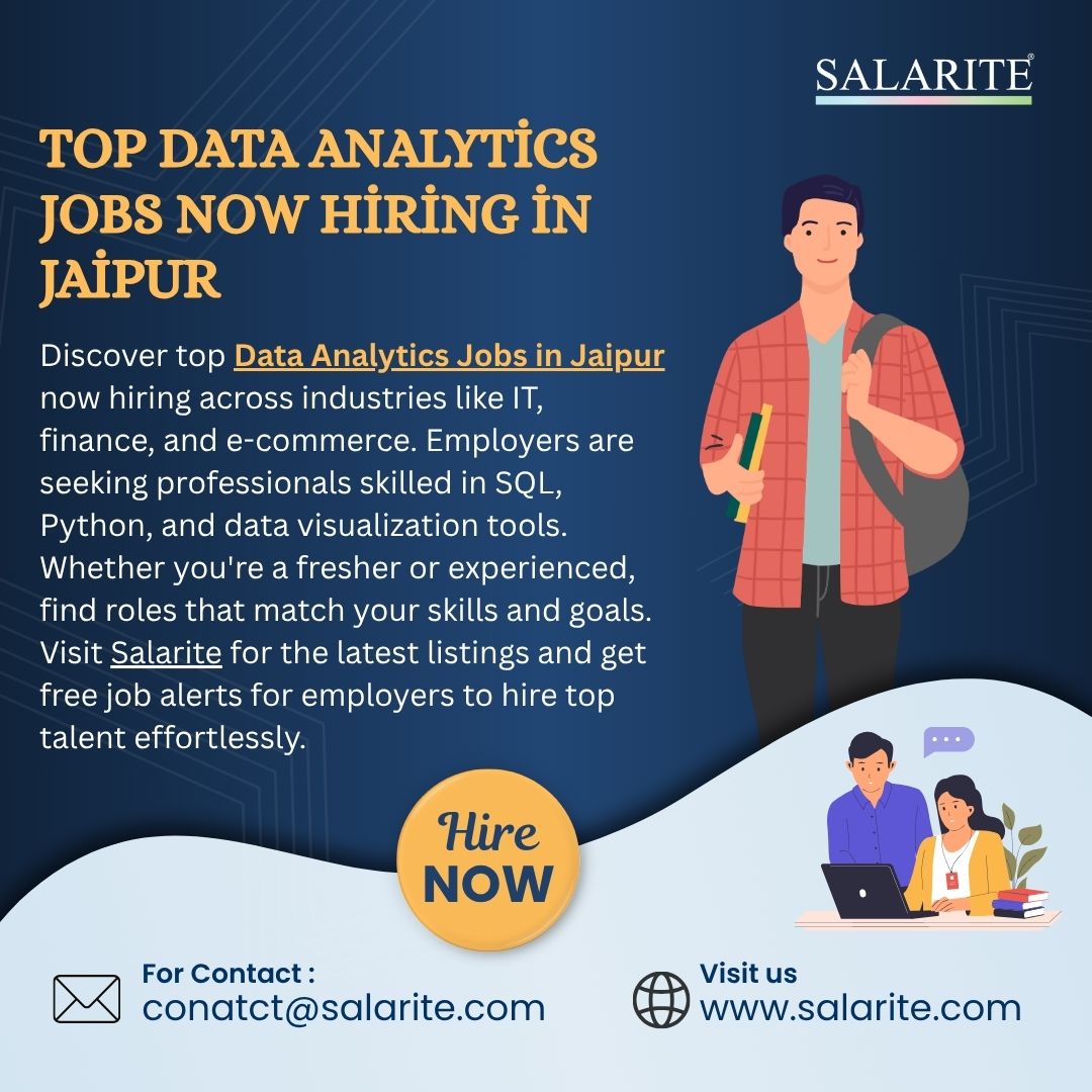 Top Data Analytics Jobs Now Hiring in Jaipur.